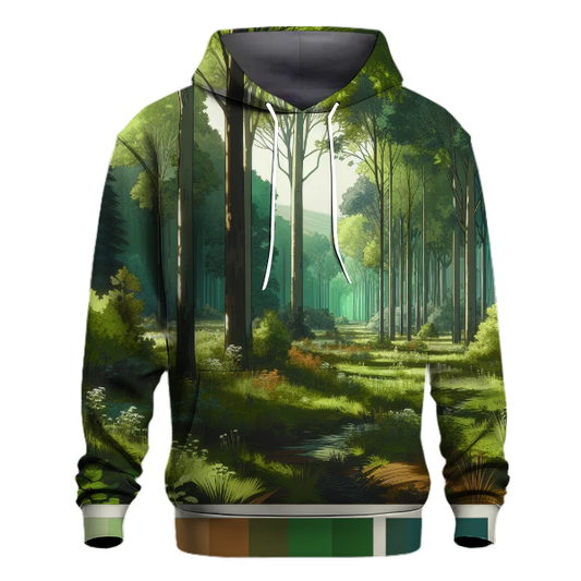 Lush Green Forest Retreat Hoodie