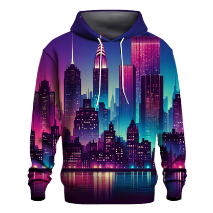 80s Neon Skyscrapers Hoodie