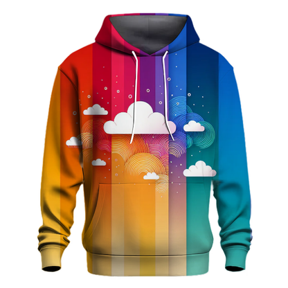 Radiant Rainbow Cascade Hoodie