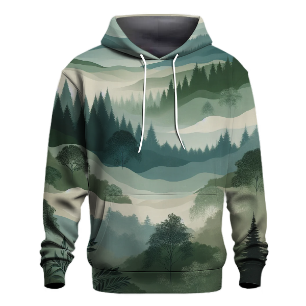 Ethereal Forest Mist Tie-dye Design Hoodie