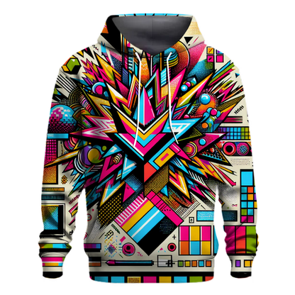 Neon Pop Art Burst Hoodie