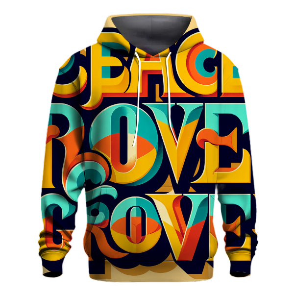 70s Retro Typography Hoodie