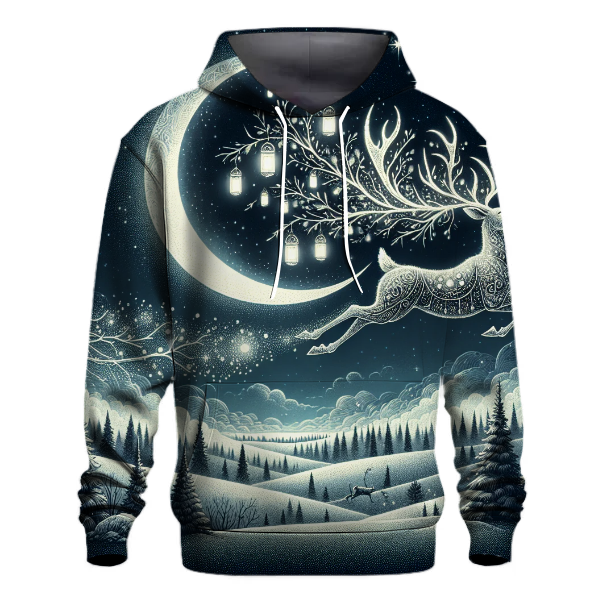 Starry Night Reindeer Parade Hoodie