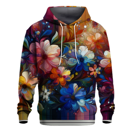 Abstract Floral Burst Hoodie