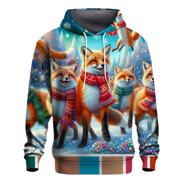 Yuletide Fox Friends Hoodie