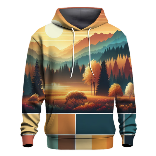 70s Inspired Nature Scene Hoodie