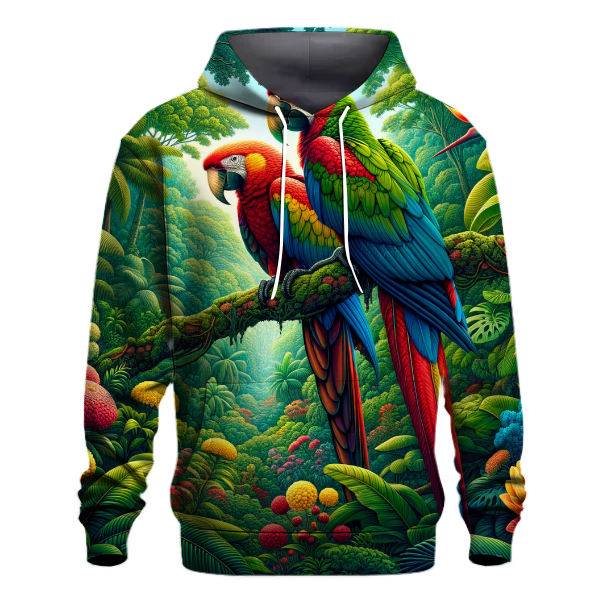 Tropical Parrot Paradise Hoodie