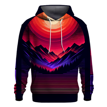 Fiery Sunset Peaks Hoodie