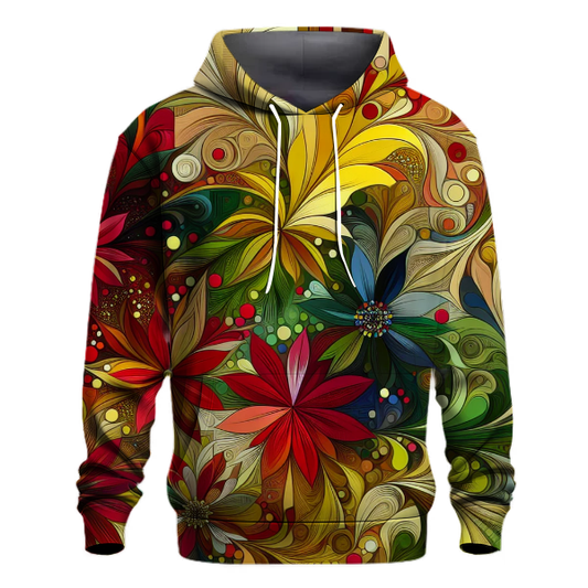 Abstract Floral Delight Hoodie