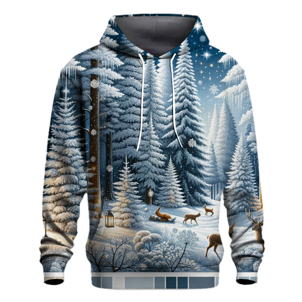 Frosty Christmas Forest Hoodie