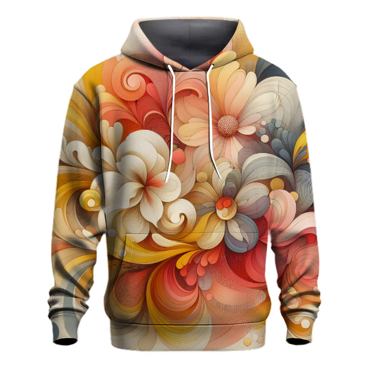 Abstract Floral Symphony Hoodie