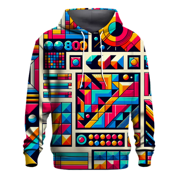 80s Retro Color Blocks Hoodie