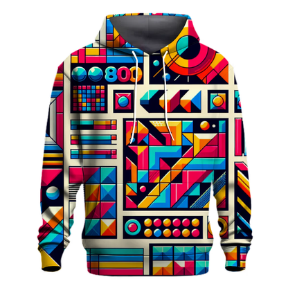 80s Retro Color Blocks Hoodie