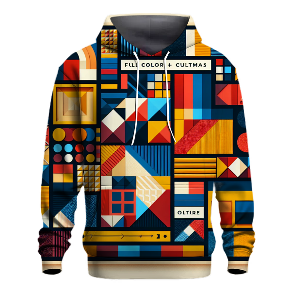 Abstract Color Block Hoodie