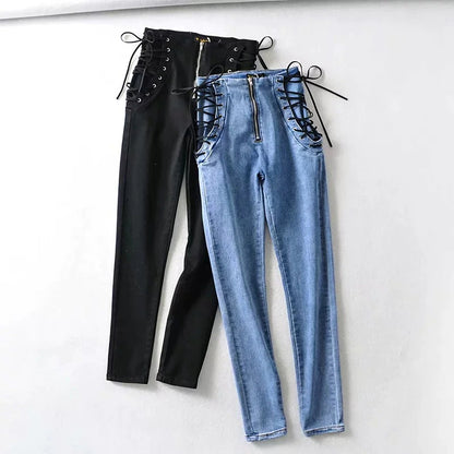 High Waist Slim Pencil Denim Pant