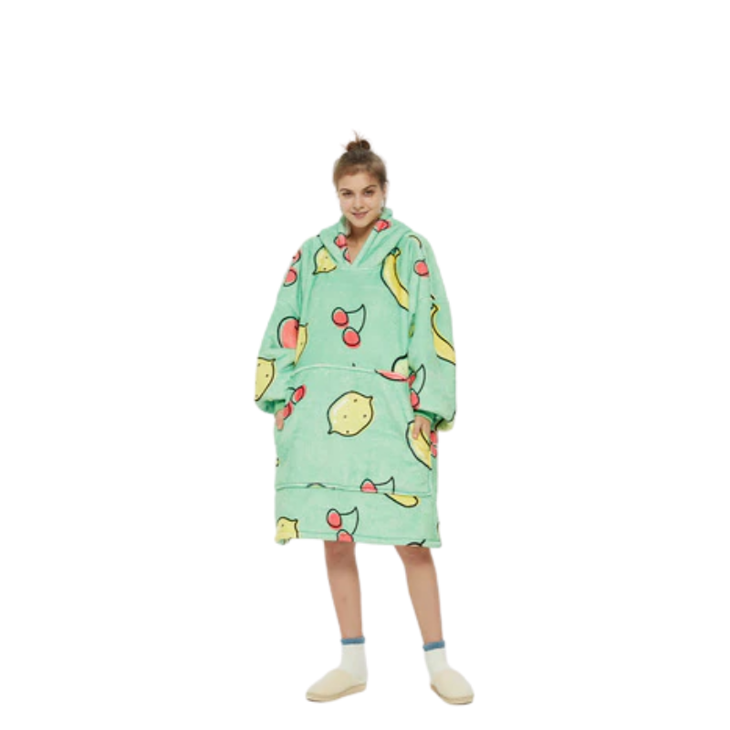 The Luminous Pattern Blanket Hoodie Fruit 1