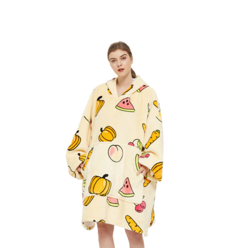 The Luminous Pattern Blanket Hoodie Fruit 2