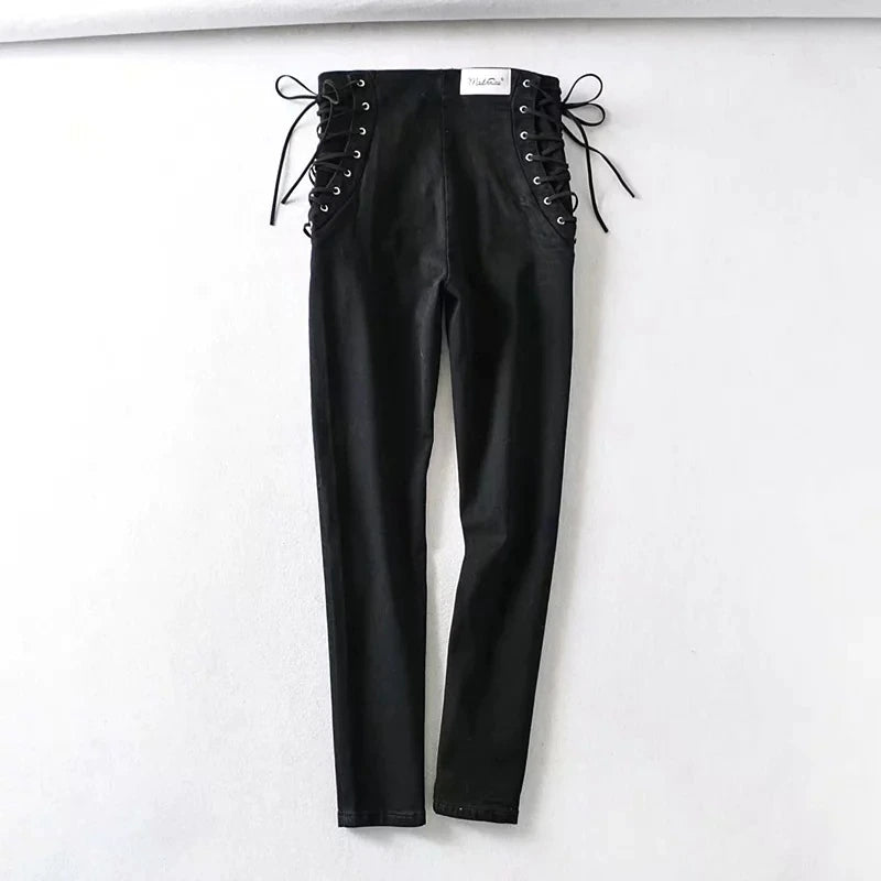 High Waist Slim Pencil Denim Pant