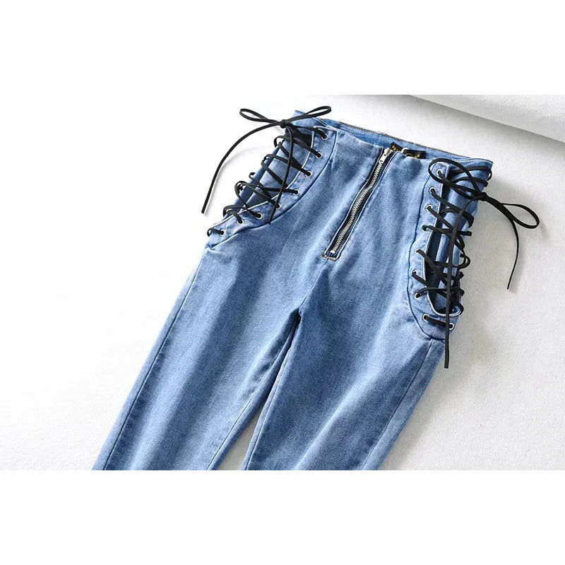 High Waist Slim Pencil Denim Pant