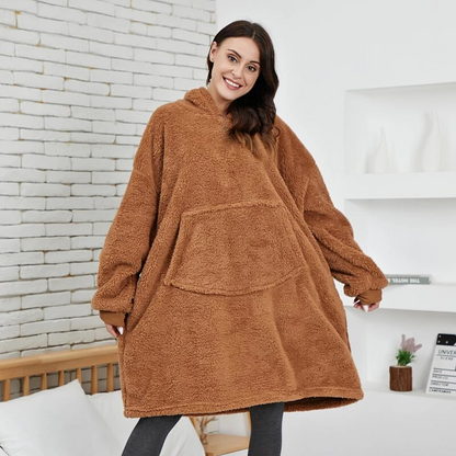 The Cozy And Casual Teddy Oversized Blanket Hoodie