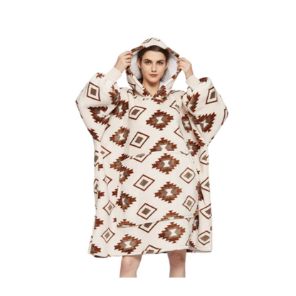 The Luminous Pattern Blanket Hoodie Diamond Lattice