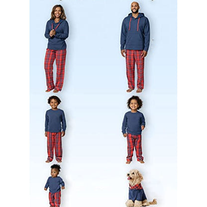 Plaid Design Matching Family Pajama Sets