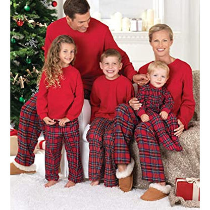 Christmas Plaid Pattern Family Sets