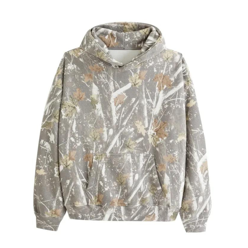 Unisex Essential Camo Hoodie Dark Gray