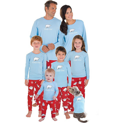 Family Christmas Dino Matching Set Blue