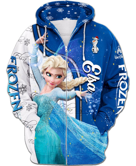 Elsa Of Arendelle Zip Up Hoodie 6XL