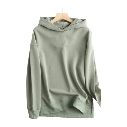 Solid Color Hooded Pullover for Women