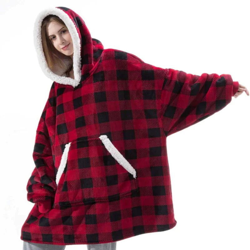 Comfy Original Oversized Hoodie Plaid One Size