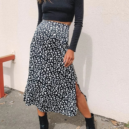 Boho Printed Midi Skirt For Women