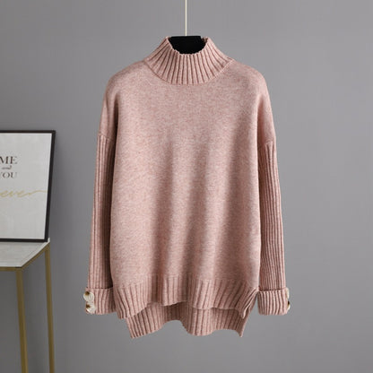 Women's Turtleneck Thickened Knitted Sweater Set