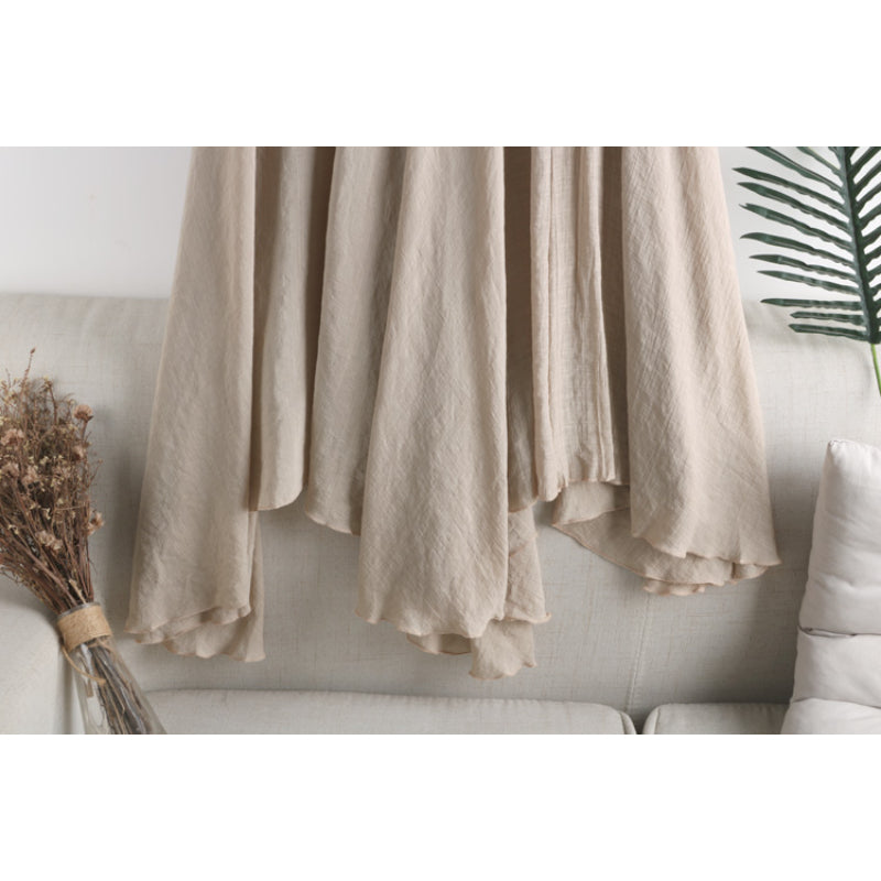 Solid Linen Fishtail Skirt For Women