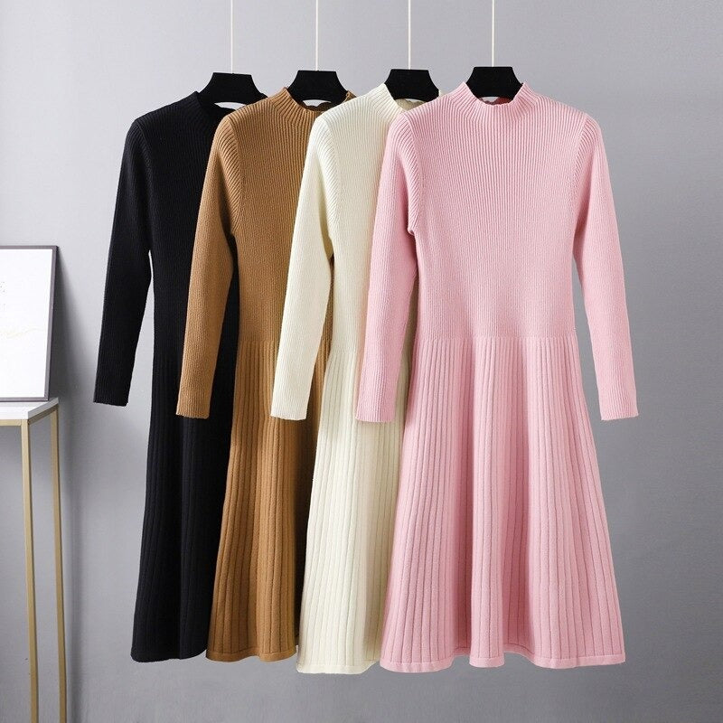 Long Knit Maxi Sweater Dress For Women