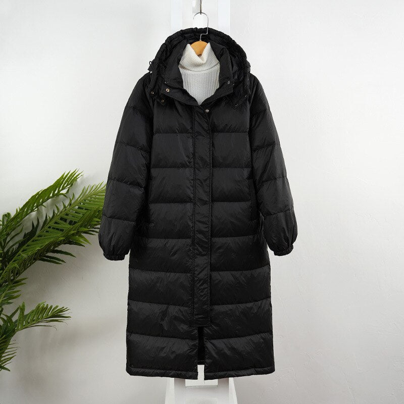 Winter Thicken Warm Down Parkas Jacket For Women Black